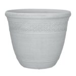 Polyresin Stone Planter White