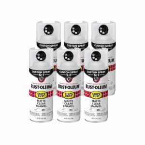 Rust-Oleum 5-in-1 Indoor/Outdoor Matte Crystal Clear Oil-Based Protective Enamel 12 oz (Case of 6)
