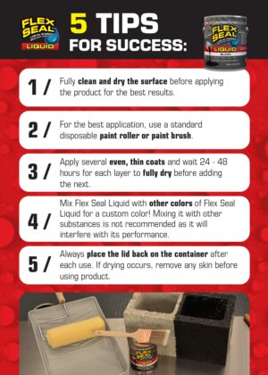 Flex Seal Family of Products Flex Seal Clear Liquid Rubber Sealant Coating 16 oz - Image 4