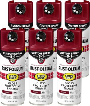 Rust-Oleum Stops Rust Indoor and Outdoor Gloss Burgundy Oil Modified Alkyd Spray Paint  (Case of 6)