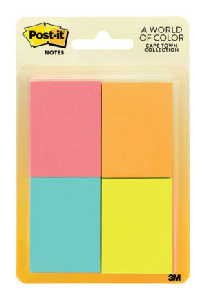 Post-it 1.5 in. W X 2 in. L Assorted Sticky Notes