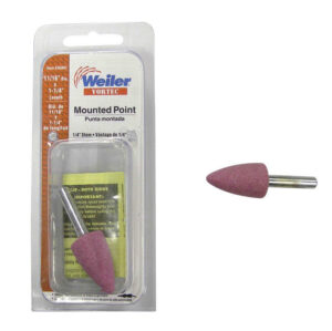 Weiler Vortec 11/16 in. D X 0.25 in. L Aluminum Oxide Stem Mounted Point Cone