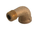JMF Company 3/8 in. FPT 3/8 in. D MPT Red Brass 90 Degree Street Elbow (Case of 5)