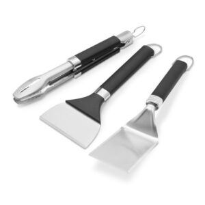 Weber Portable Stainless Steel Black/Silver Griddle Tool Set - Image 2