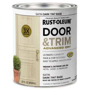 Rust-Oleum Stops Rust Satin Dark Tint Base Door Paint Exterior and Interior