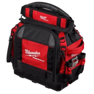 Milwaukee PACKOUT 10 in. W X 19.8 in. H Ballistic Tool Bag 65 pocket Black/Red