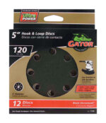 Gator 5 in. Zirconia Aluminum Oxide Hook and Loop Sanding Disc 120 Grit Fine