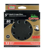 Gator 5 in. Zirconia Aluminum Oxide Hook and Loop Sanding Disc 80 Grit Medium