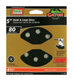 Gator 5 in. Zirconia Aluminum Oxide Hook and Loop Sanding Disc 80 Grit Medium
