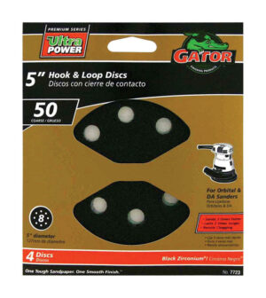 Gator 5 in. Zirconia Aluminum Oxide Hook and Loop Sanding Disc 50 Grit Coarse