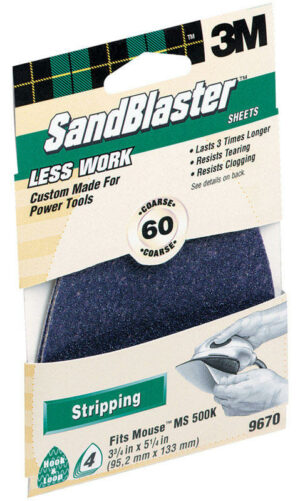 3M Sandblaster 5-1/4 in. L X 3-3/4 in. W 60 Grit Aluminum Oxide Mouse Sandpaper