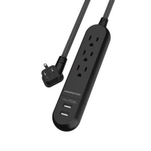 Monster Just Power It Up 4 ft. L 3 outlets Power Strip Black - Image 2