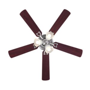 Westinghouse Vintage 52 in. Brushed Nickel Brown LED Indoor Ceiling Fan - Image 2