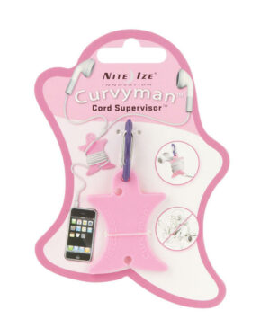 Nite Ize Curvyman Pink Plastic Cord Holder