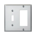 Amerelle Pro Polished Chrome 2 gang Stamped Steel Decorator/Toggle Wall Plate