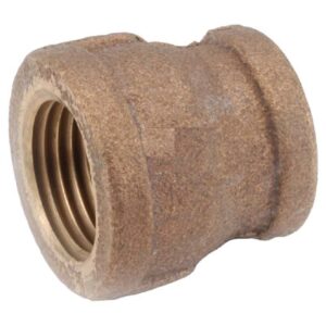 Anderson Metals 1/2 in. FPT 3/8 in. D FPT Brass Reducing Coupling (Case of 5)