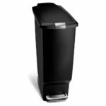 Simpehuman 40 L Black Plastic Step On Trash Can