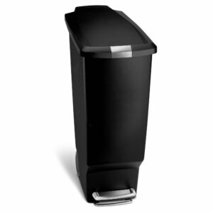 Simpehuman 40 L Black Plastic Step On Trash Can