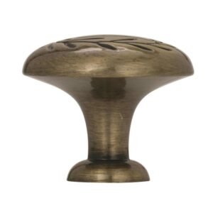 Amerock Natures Splendor Round Cabinet Knob 1-5/16 in. D 1-1/16 in. Elegant Brass - Image 3