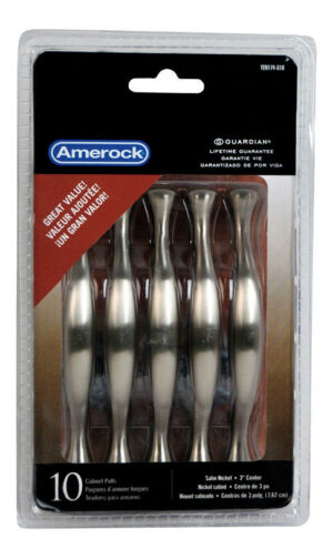 Amerock Allison Cabinet Pull 3 in. Satin Nickel Gray 10-Pack
