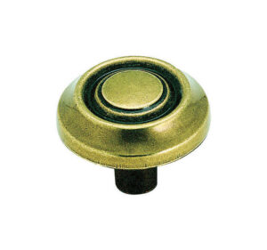 Amerock Traditional Classics Round Cabinet Knob 1-1/4 in. D 1 in. Burnished Brass