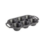Lodge 7 in. W X 13 in. L Muffin Pan Gray