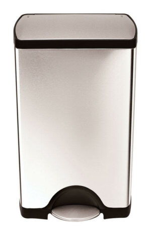Simplehuman 10 gal Silver Stainless Steel Step Pedal Automatic Touchless Wastebasket