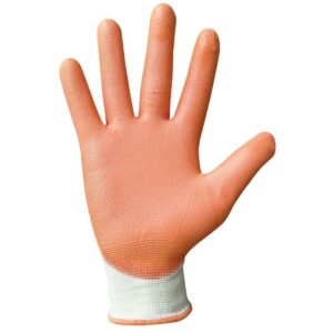 Digz L Polyurethane Coating Stretch Fit Gray/Orange Gardening Gloves - Image 2