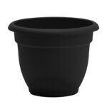 Bloem Ariana 7 in. H X 8.75 in. W Resin Traditional Planter Black