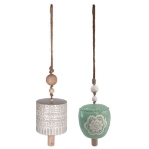 Meadow Creek Multi-color Ceramic 18 in. Bell Chimes (Case of 4)