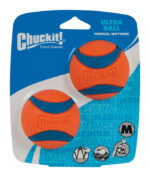 Chuckit! Blue/Orange Rubber Fetch Ball Ultra Ball Medium