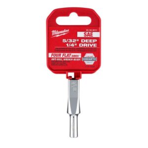 Milwaukee 5/32 in. X 1/4 in. drive SAE 6 Point Standard Deep Socket