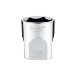 Milwaukee 18 mm X 3/8 in. drive Metric 6 Point Standard Socket