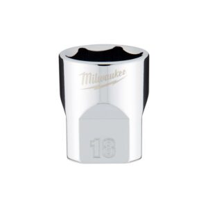 Milwaukee 18 mm X 3/8 in. drive Metric 6 Point Standard Socket