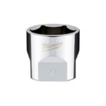Milwaukee 1 in. X 3/8 in. drive SAE 6 Point Standard Socket