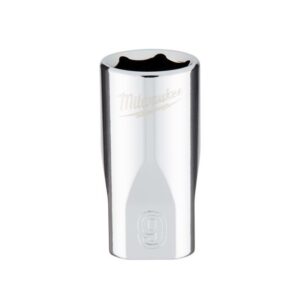 Milwaukee 9 mm X 1/4 in. drive Metric 6 Point Standard Socket