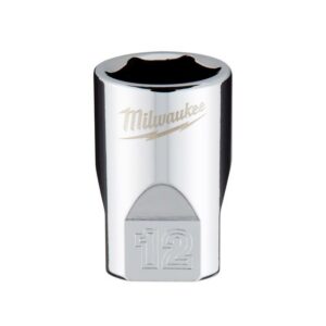 Milwaukee 12 mm X 1/4 in. drive Metric 6 Point Standard Socket