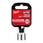Milwaukee 13 mm X 1/4 in. drive Metric 6 Point Standard Socket