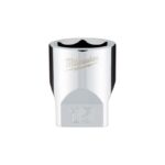 Milwaukee 15 mm X 1/4 in. drive Metric 6 Point Standard Socket