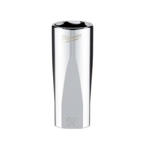 Milwaukee 19 mm X 3/8 in. drive Metric 6 Point Standard Deep Socket