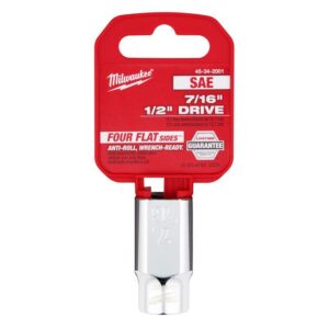 Milwaukee 7/16 in. X 1/2 in. drive SAE 6 Point Standard Socket