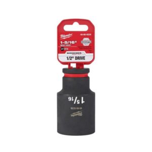Milwaukee Shockwave 1-5/16 in. X 1/2 in. drive SAE 6 Point Deep Impact Socket