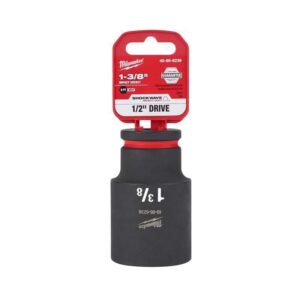 Milwaukee SHOCKWAVE 1-3/8 in. X 1/2 in. drive SAE 6 Point Deep Impact Socket
