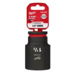 Milwaukee Shockwave 1-1/2 in. X 1/2 in. drive SAE 6 Point Deep Impact Socket