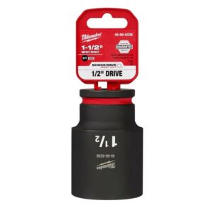 Milwaukee Shockwave 1-1/2 in. X 1/2 in. drive SAE 6 Point Deep Impact Socket