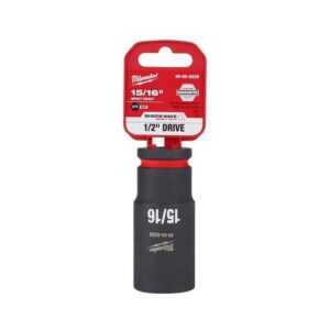 Milwaukee SHOCKWAVE 15/16 in. X 1/2 in. drive SAE 6 Point Deep Impact Socket