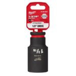 Milwaukee Shockwave 1-3/16 in. X 1/2 in. drive SAE 6 Point Deep Impact Socket