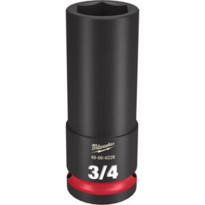 Milwaukee Shockwave 3/4 in. X 1/2 in. drive SAE 6 Point Deep Impact Socket - Image 2