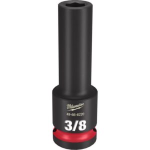 Milwaukee Shockwave 3/8 in. X 1/2 in. drive SAE 6 Point Deep Impact Socket