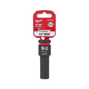 Milwaukee SHOCKWAVE 7/16 in. X 1/2 in. drive SAE 6 Point Deep Impact Socket